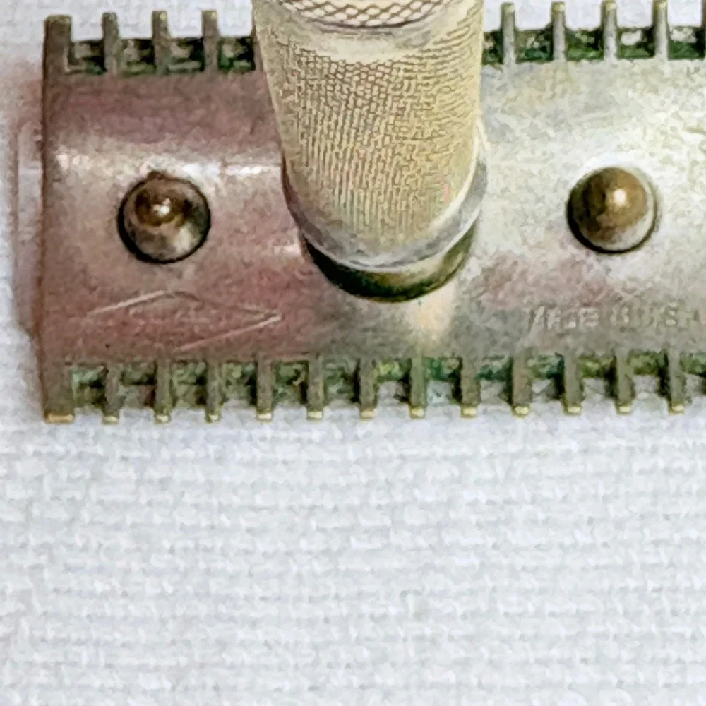 Vintage Gillette Safety Razor Open Comb Brass Ball End Double Sided Made in USA